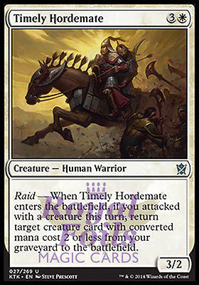 Timely Hordemate 4x FOIL MTG KTK Khans of Tarkir Uncommon MINT white