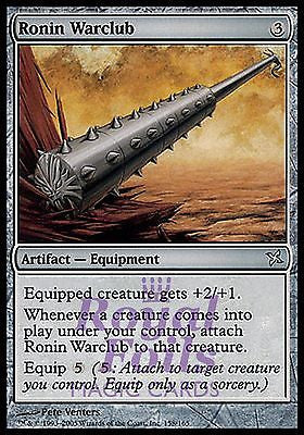 **1x FOIL Ronin Warclub** BOK MTG Betrayers Kamigawa Uncommon MINT artifact