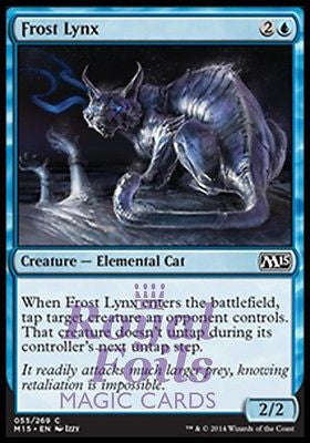 **4x FOIL Frost Lynx** MTG M15 Core Set Common MINT blue elemental cat