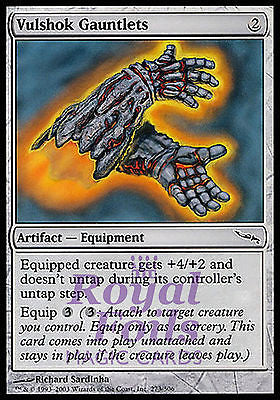 Vulshok Gauntlets 4x FOIL MDN MTG Mirrodin Common MINT artifact