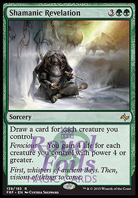 Shamanic Revelation 1x FOIL FRF MTG Fate Reforged Rare MINT green