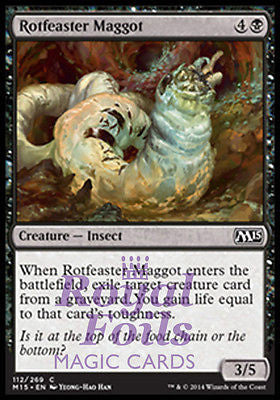 **4x FOIL Rotfeaster Maggot** MTG M15 Core Set Common MINT black insect