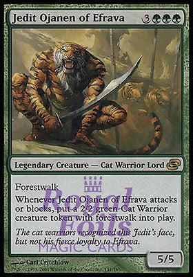 **1x FOIL Jedit Ojanen of Efrava* PLC MTG Planar Chaos Rare MINT green