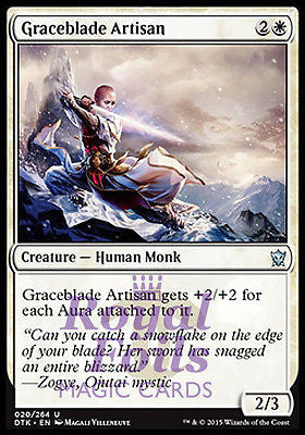 **2x FOIL Graceblade Artisan* DTK MTG Dragons of Tarkir Uncommon MINT white