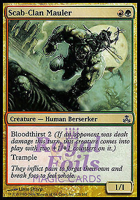 **2x FOIL Scab-Clan Mauler GPT MTG Guildpact Common MINT red green
