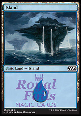 **2x FOIL Island #256** MTG M15 Core Set Basic Land MINT blue