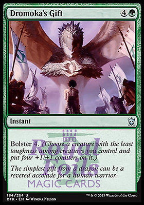 Dromoka's Gift 4x FOIL DTK MTG Dragons of Tarkir Uncommon MINT green