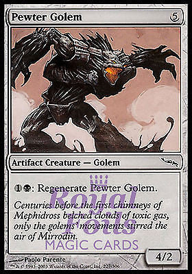 **4x FOIL Pewter Golem** MDN MTG Mirrodin Common MINT artifact