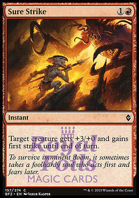 Sure Strike 4x FOIL BFZ MTG Battle for Zendikar Common NM red