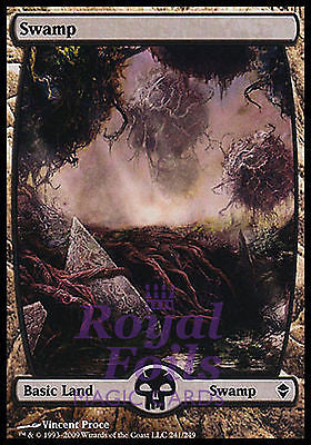 Swamp 241 1x FOIL ZEN MTG Zendikar Full Art Basic Land MINT black