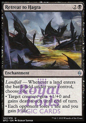 Retreat to Hagra 1x FOIL BFZ MTG Battle for Zendikar Uncommon MINT black
