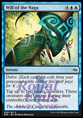 **4x FOIL Will of the Naga** FRF MTG Fate Reforged Common MINT blue
