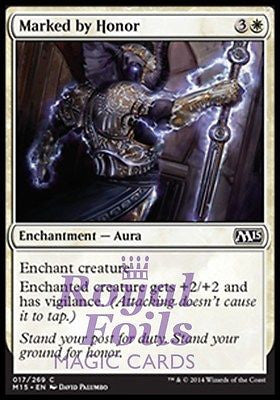 **4x FOIL Marked by Honor** MTG M15 Core Set Common MINT white enchantment aura