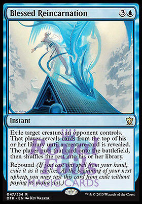 Blessed Reincarnation 2x FOIL DTK MTG Dragons of Tarkir Rare MINT blue