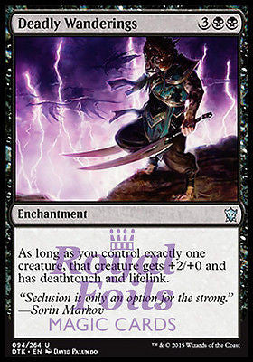 Deadly Wanderings 2x FOIL DTK MTG Dragons of Tarkir Uncommon MINT black