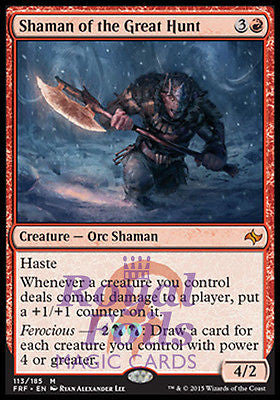**1x FOIL Shaman of the Great Hunt* FRF MTG Fate Reforged Mythic MINT red
