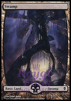 Swamp 238 1x FOIL ZEN MTG Zendikar Full Art Basic Land MINT black