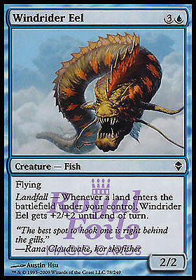 **4x FOIL Windrider Eel** ZEN MTG Zendikar Common MINT blue