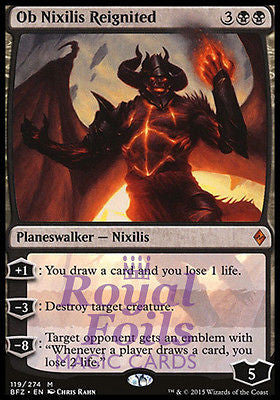 Ob Nixilis Reignited 1x FOIL BFZ MTG Battle for Zendikar Mythic MINT black