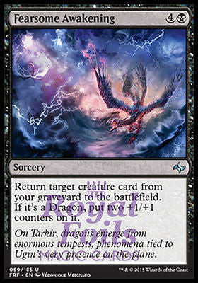 Fearsome Awakening 1x FOIL FRF MTG Fate Reforged Uncommon MINT black