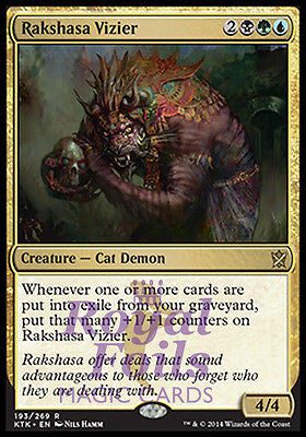 Rakshasa Vizier 2x FOIL MTG KTK Khans of Tarkir Rare MINT black green blue