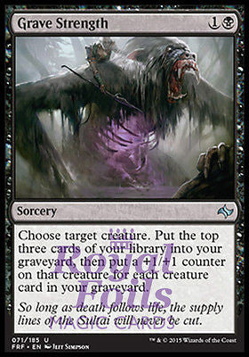 Grave Strength 2x FOIL FRF MTG Fate Reforged Uncommon MINT black