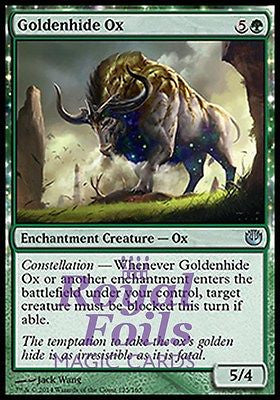 **2x FOIL Goldenhide Ox** JOU MTG Journey Into Nyx Uncommon MINT green