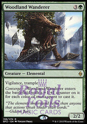 Woodland Wanderer 2x FOIL BFZ MTG Battle for Zendikar Rare MINT green