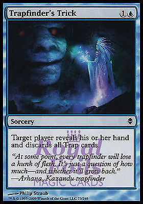 Trapfinder's Trick 4x FOIL ZEN MTG Zendikar Common MINT blue