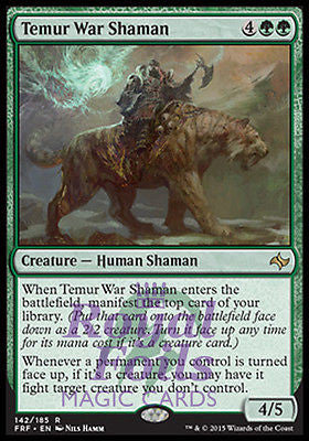 Temur War Shaman 1x FOIL FRF MTG Fate Reforged Rare MINT green