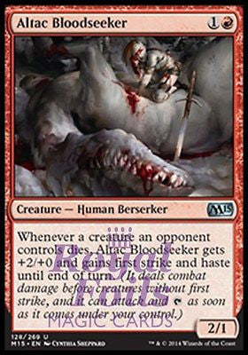 **2x FOIL Altac Bloodseeker** MTG M15 Core Set Uncommon MINT red human berserker