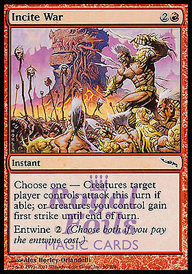 Incite War 4x FOIL MDN MTG Mirrodin Common MINT red