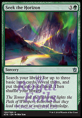 **2x FOIL Seek the Horizon MTG KTK Khans of Tarkir Uncommon MINT green