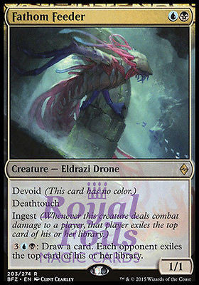Fathom Feeder 1x FOIL BFZ MTG Battle for Zendikar Rare MINT blue black