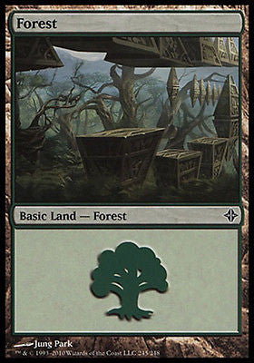 Forest #245 1x FOIL ROE MTG Rise of Eldrazi Basic Land NM green