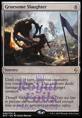 **1x FOIL Gruesome Slaughter** BFZ MTG Battle for Zendikar Rare MINT colorless