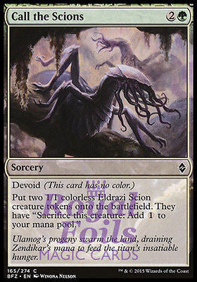 Call the Scions 4x FOIL BFZ MTG Battle for Zendikar Common MINT green