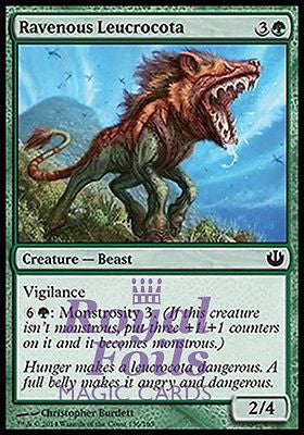 Ravenous Leucrocota 4x FOIL JOU MTG Journey Into Nyx Common MINT green