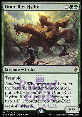 **1x FOIL Oran-Rief Hydra** BFZ MTG Battle for Zendikar Rare MINT green