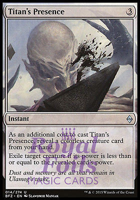 Titan's Presence 1x FOIL BFZ MTG Battle for Zendikar Uncommon MINT colorless