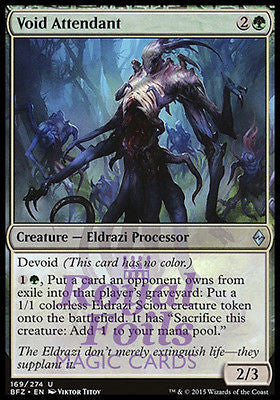 Void Attendant 2x FOIL BFZ MTG Battle for Zendikar Uncommon MINT green