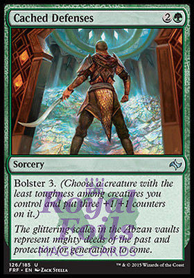 **4x FOIL Cached Defenses** FRF MTG Fate Reforged Uncommon MINT green