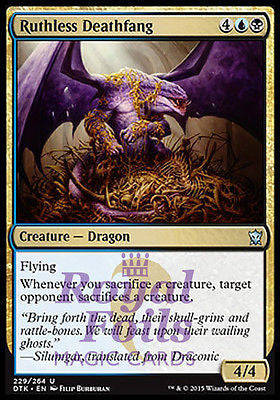 Ruthless Deathfang 2x FOIL DTK MTG Dragons of Tarkir Uncommon MINT blue black
