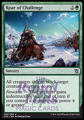 Roar of Challenge 1x FOIL MTG KTK Khans of Tarkir Uncommon MINT green