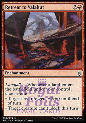 Retreat to Valakut 2x FOIL BFZ MTG Battle for Zendikar Uncommon MINT red