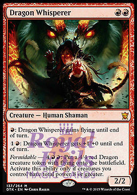 **1x FOIL Dragon Whisperer** DTK MTG Dragons of Tarkir Mythic MINT white