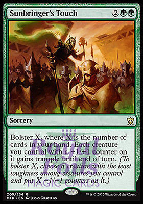 Sunbringer's Touch 2x FOIL DTK MTG Dragons of Tarkir Rare MINT green sorcery
