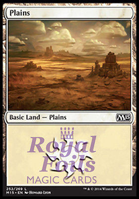 **2x FOIL Plains #252** MTG M15 Core Set Basic Land MINT white