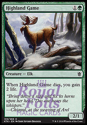 **4x FOIL Highland Game** MTG KTK Khans of Tarkir Common MINT green