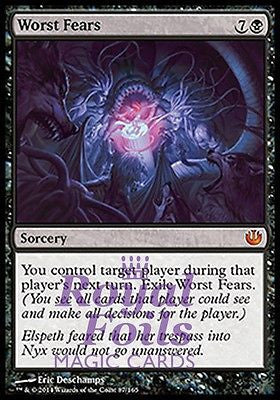 **1x FOIL Worst Fears** JOU MTG Journey Into Nyx Mythic MINT black